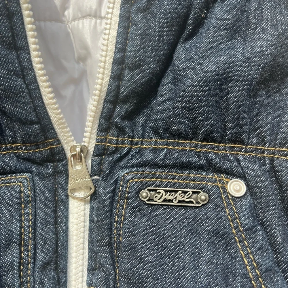 Diesel Kids Denim Puffer Vest